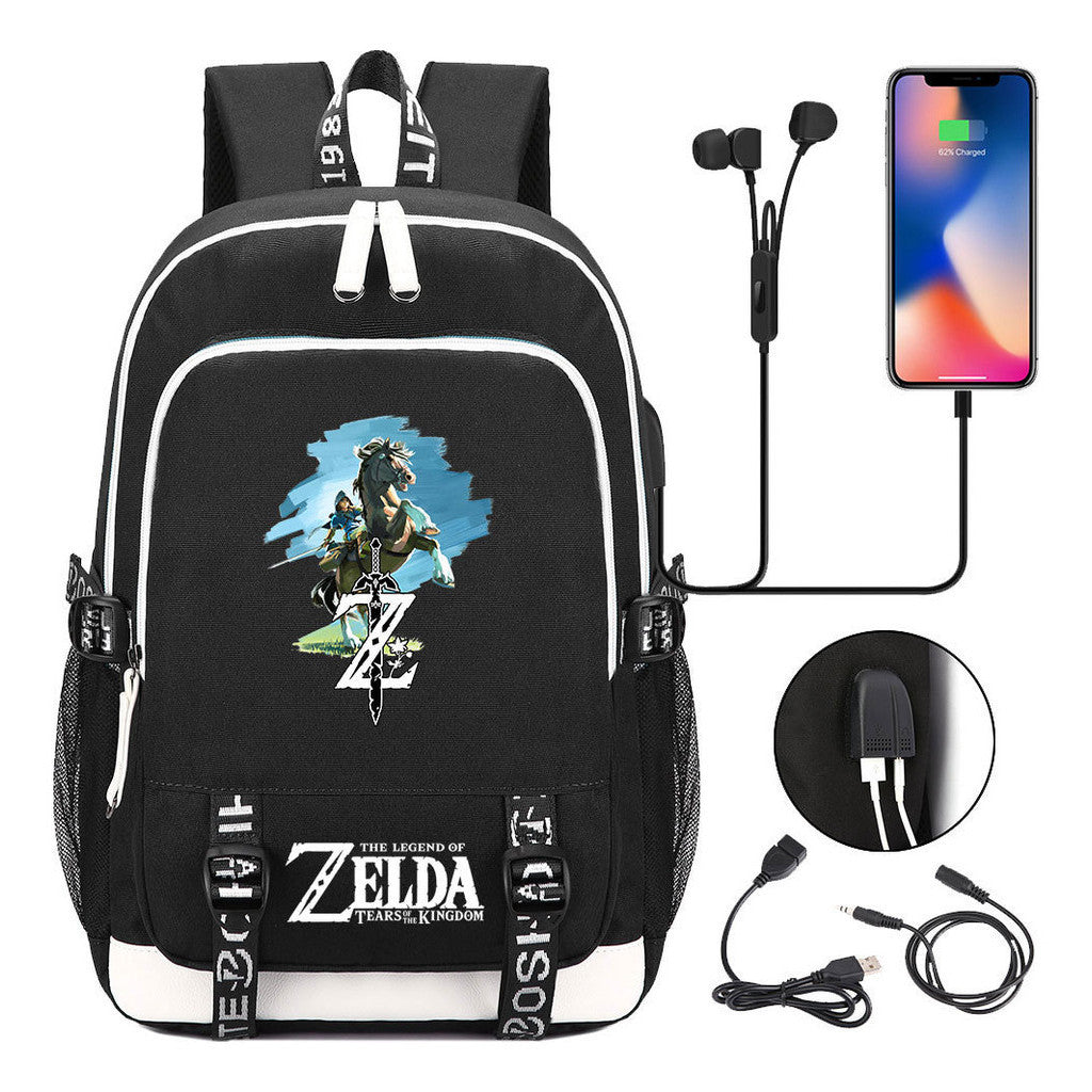 Usb Youth Student Backpack For Men And Women's Leisure Sports Backpack