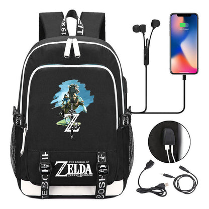 Usb Youth Student Backpack For Men And Women's Leisure Sports Backpack