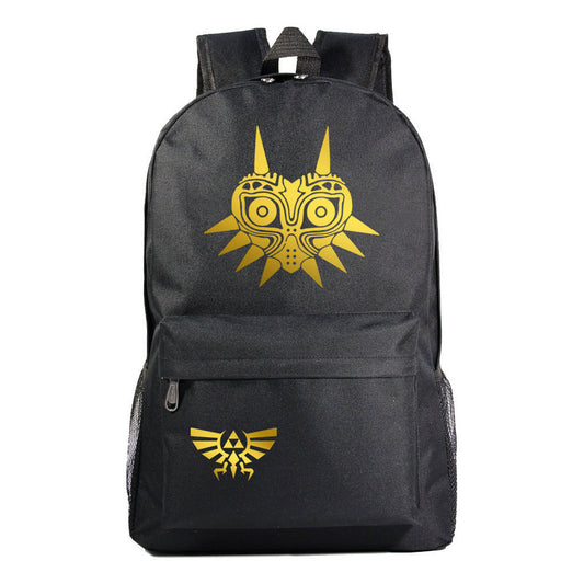 Golden Printed Student Backpack Casual Backpack