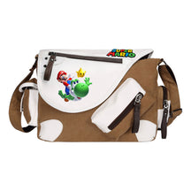 Super Mario Youth Student School Bag Canvas Shoulder Bag Casual Straddle Backpack