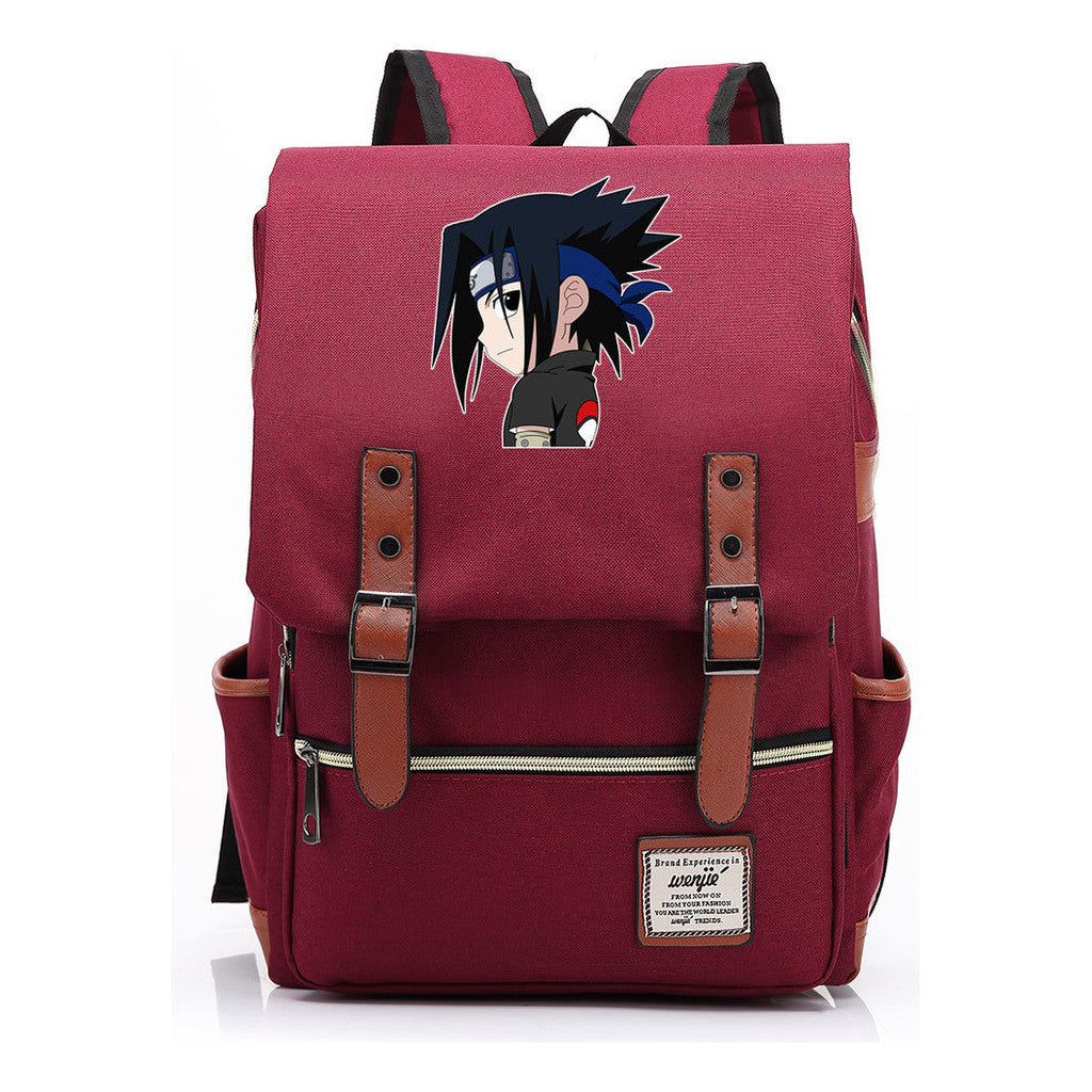 Naruto Printed Teenage Student Backpack For Men And Women, Casual Belt Buckle, Classic Backpack