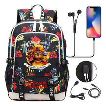 Toy Bear Game Peripheral Print Usb Youth Student Backpack For Men And Women Leisure Backpack