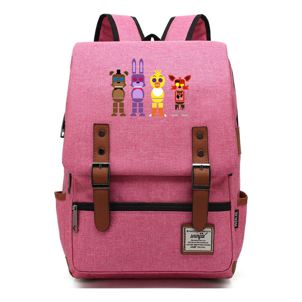Toy Bear Game Printed Youth Student School Bag Casual Classic Backpack