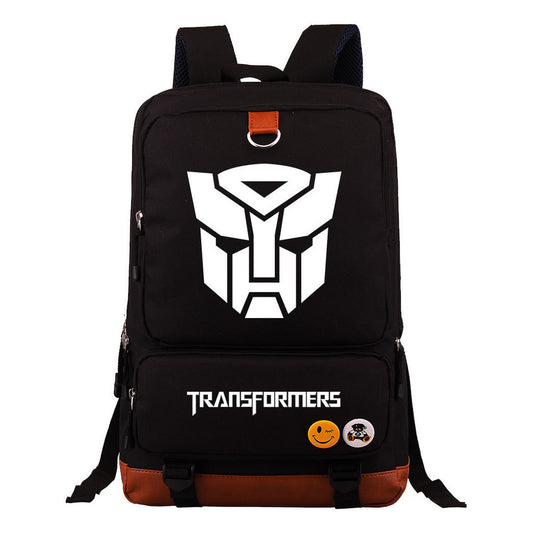 Cartoon Anime Transformation Mecha Student Backpack, Men's And Women's Backpack, Travel Bag