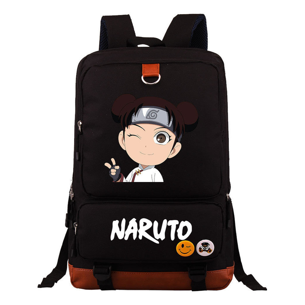 Cartoon Naruto Uchibo Youth Student School Bag Large Capacity Travel Bag Men's And Women's Backpack