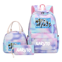 Naruto Student Girl Backpack Lunch Bag Three Piece Set Backpack Set