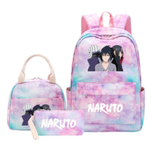 Naruto Student Girl Backpack Lunch Bag Three Piece Set Backpack