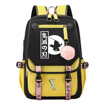 Cartoon Fashion Usb Youth Middle School Backpack For Boys And Girls Casual Woven Strap Flip Back Backpack