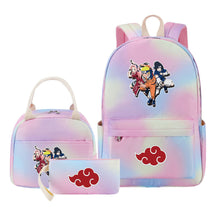Naruto Student Girl Backpack Lunch Bag Three Piece Set Backpack Set