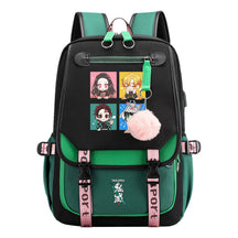 Cartoon Fashion Usb Youth Student School Bag Casual Ribbon Flip Backpack