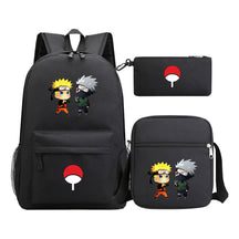 Anime Naruto Starry Sky Youth School Bag Three Piece Set For Men And Women Backpack Set