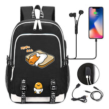 Comic Lazy Egg Youth Student Backpack Usb Men's And Women's Leisure Backpack