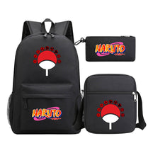 Anime Naruto Starry Sky Student School Bag Three Piece Set For Men And Women Backpack Set
