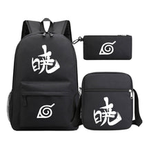 Anime Naruto Starry Sky Youth School Bag Three Piece Set For Men And Women Backpack Set