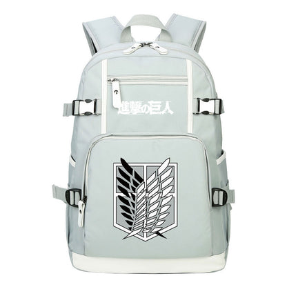 Giant Wings Of Cartoon And Anime Attack Youth Student Backpack, Leisure Travel Backpack