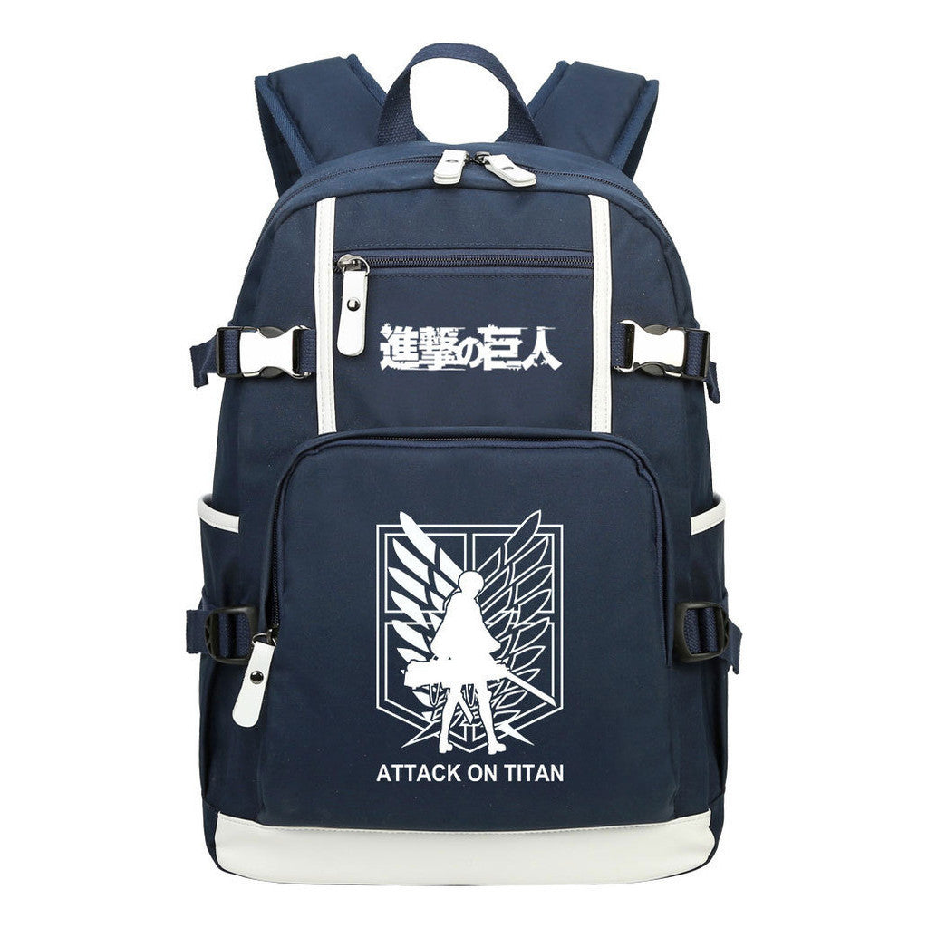 Giant Winged Soldier Captain Of Anime Attack Student Backpack, Leisure Travel Backpack