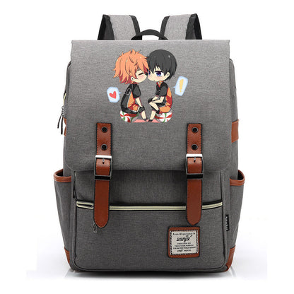 Volleyball Youth Printed Student School Bag Casual Belt Buckle Classic Backpack