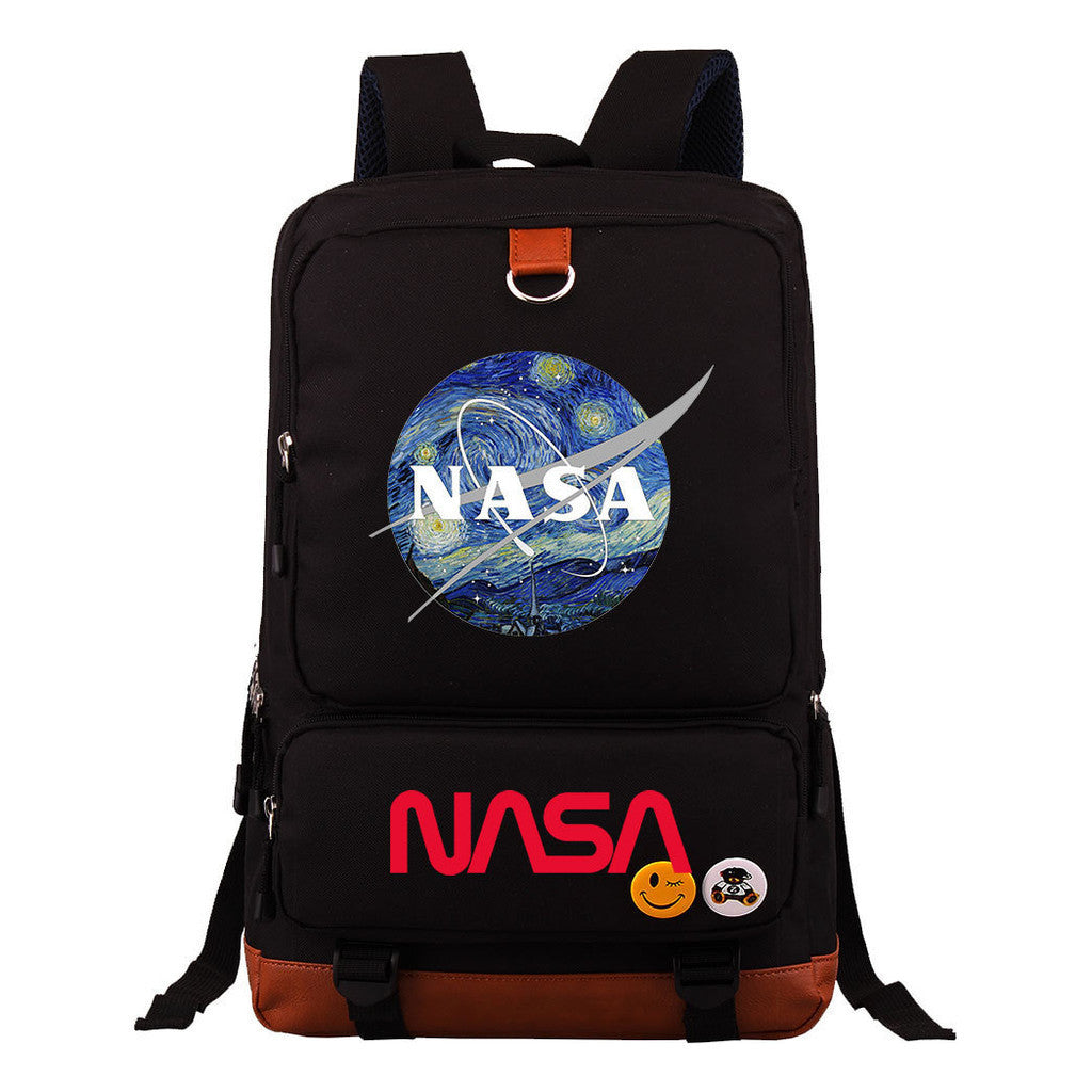 Nasa Fashion Printed Youth Student School Bag Large Capacity Travel Bag Men's And Women's Backpack