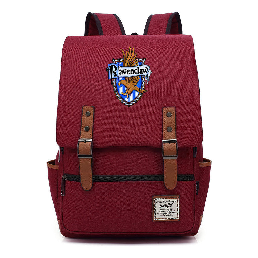 School Of Witchcraft And Wizardry Printed Youth Student School Bag Casual Belt Buckle Classic Backpack