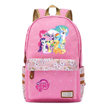 Pony Unicorn Youth Student School Bag Fragmented Canvas Girl Backpack