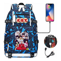 Anime Dog Yaksha Usb Earbuds Youth Student Backpack Travel Backpack