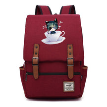 Black Deacon Youth Student School Bag Men's And Women's Leisure Belt Buckle Backpack