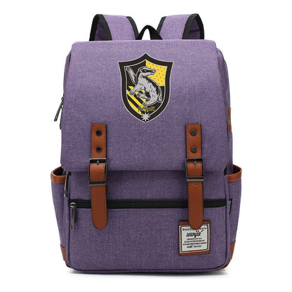 School Of Witchcraft And Wizardry Printed Youth Student School Bag Casual Belt Buckle Classic Backpack