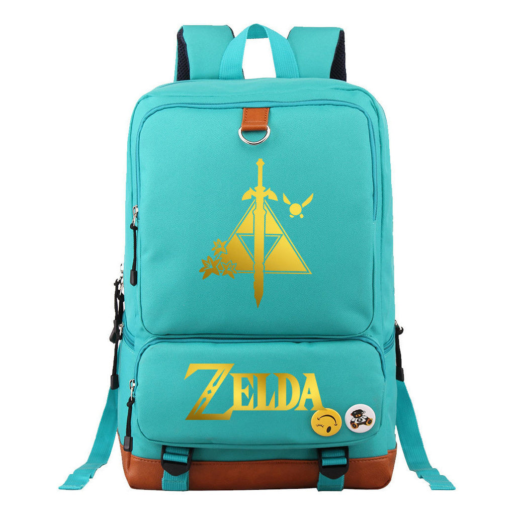 Golden Selda Kingdom Tear Print Youth Student School Bag Travel Bag Shoulder Travel Backpack