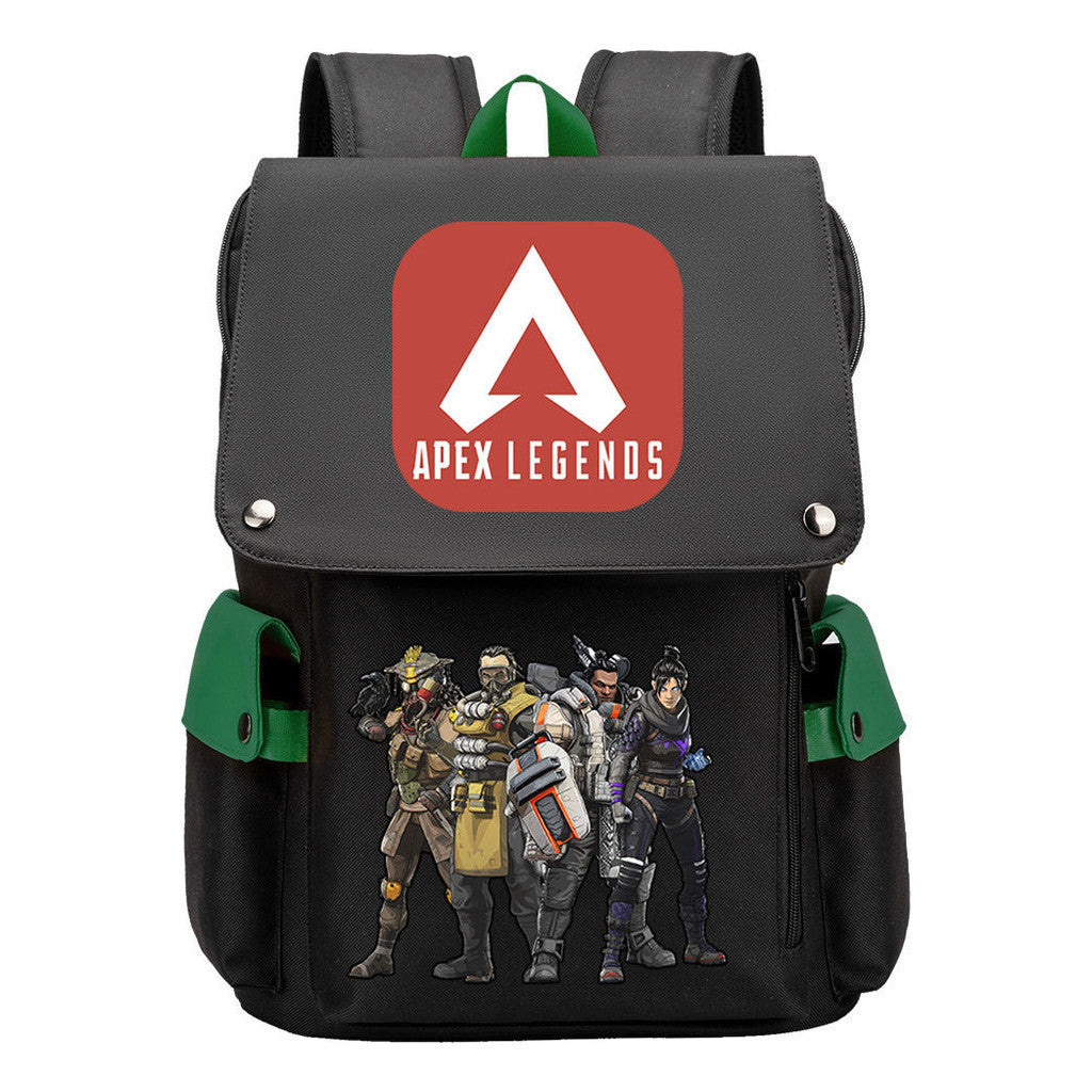 Apex Hero Print Usb Charging Cap Headpiece Student Backpack Leisure Backpack