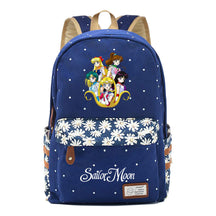 Anime Beauty Girl Warrior Youth School Bag Fragmented Flower Leisure Backpack