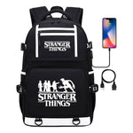 Strange Story Printed Usb Youth Student Backpack For Men And Women's Leisure Travel Backpack
