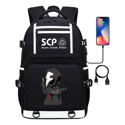 Printed Usb Youth Backpack For Men And Women's Leisure Travel Backpack