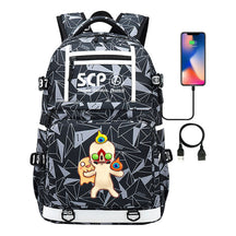 Printed Usb Youth School Bag Leisure Travel Backpack