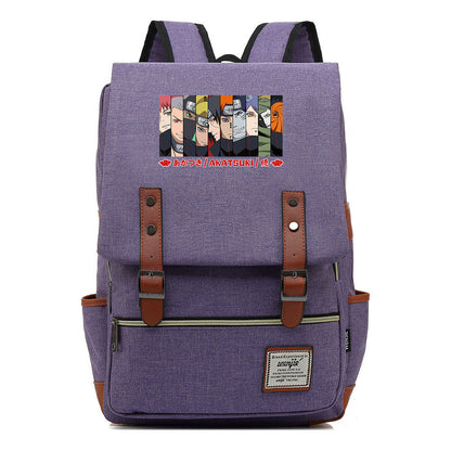 Naruto Printed Student Backpack Casual Belt Buckle Classic Backpack