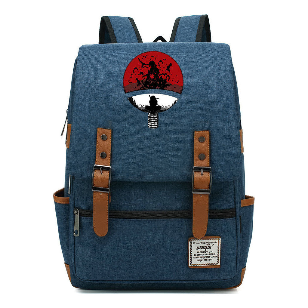 Naruto Printed Schoolbag Leisure Belt Buckle Classic Backpack Young Students