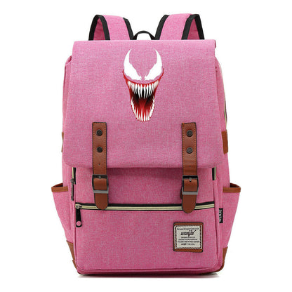 Printed Teenage Student Backpack For Men And Women With Casual Belt Buckle Classic Backpack