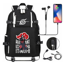Naruto Usb Large Capacity Youth Student Backpack For Men And Women's Leisure Travel Backpack