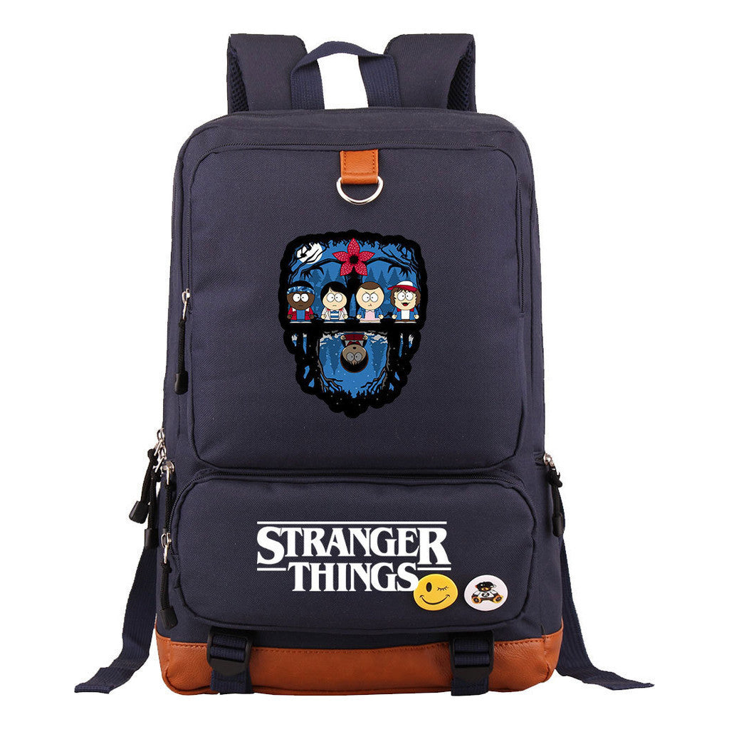 Strange Story Printed Youth Student School Bag Large Capacity Travel Bag Men's And Women's Backpack