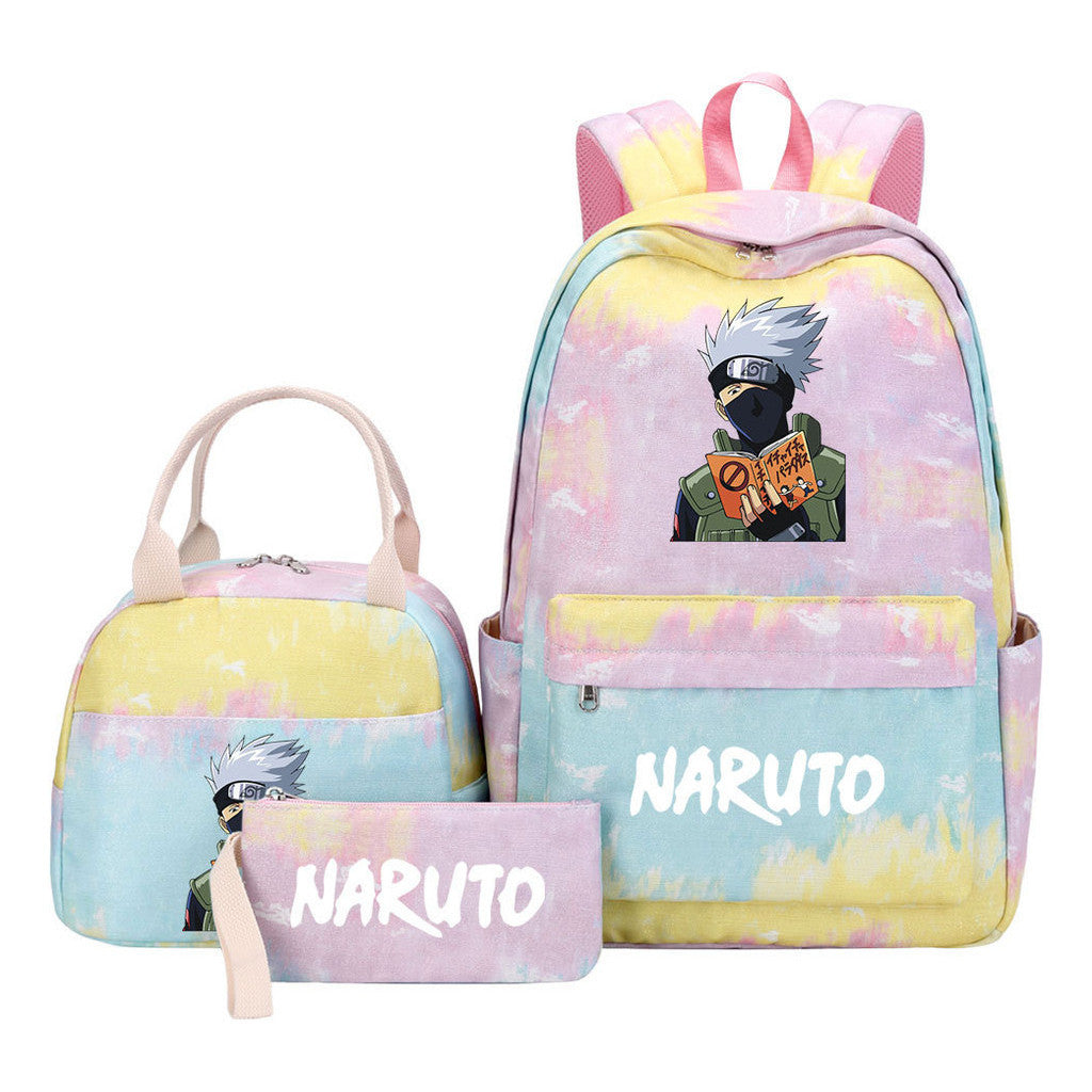Naruto Teenage Girls School Bag Lunch Bag Three Piece Backpack Set