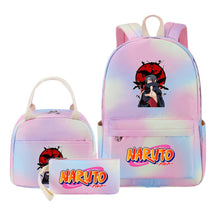 Naruto Student Girl Backpack Lunch Bag Three Piece Set Backpack Set
