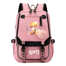 Cartoon Fashion Usb Youth School Bag For Boys And Girls Casual Ribbon Flip Backpack