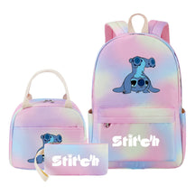 Interstellar Baby Stitch Youth Student Girls School Bag Lunch Bag Three Piece Set Backpack Set