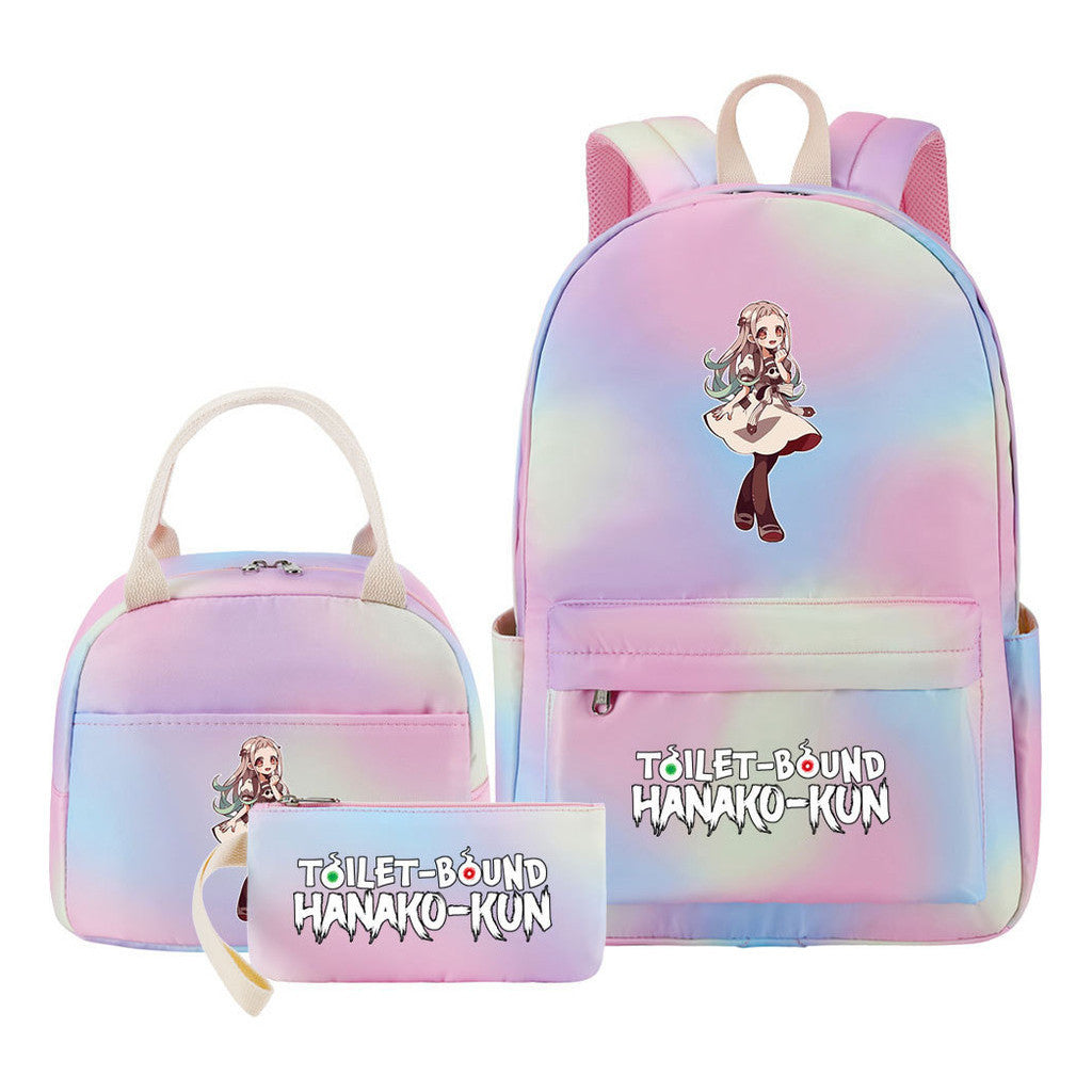 Student Girl Backpack Lunch Bag Three Piece Set Backpack Set