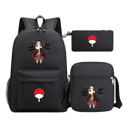 Naruto Starry Sky Youth School Bag Three Piece Set For Boys And Girls Backpack Set