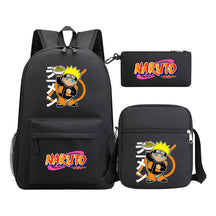 Anime Naruto Starry Sky Student School Bag Three Piece Set For Men And Women Backpack Set