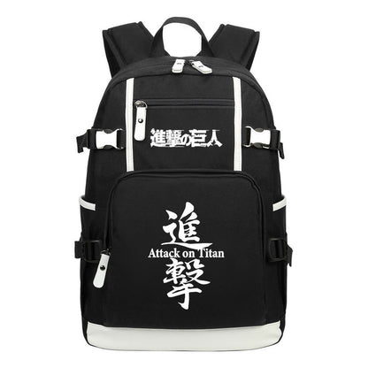 Giant Winged Soldier Captain Of Anime Attack Student Backpack, Leisure Travel Backpack
