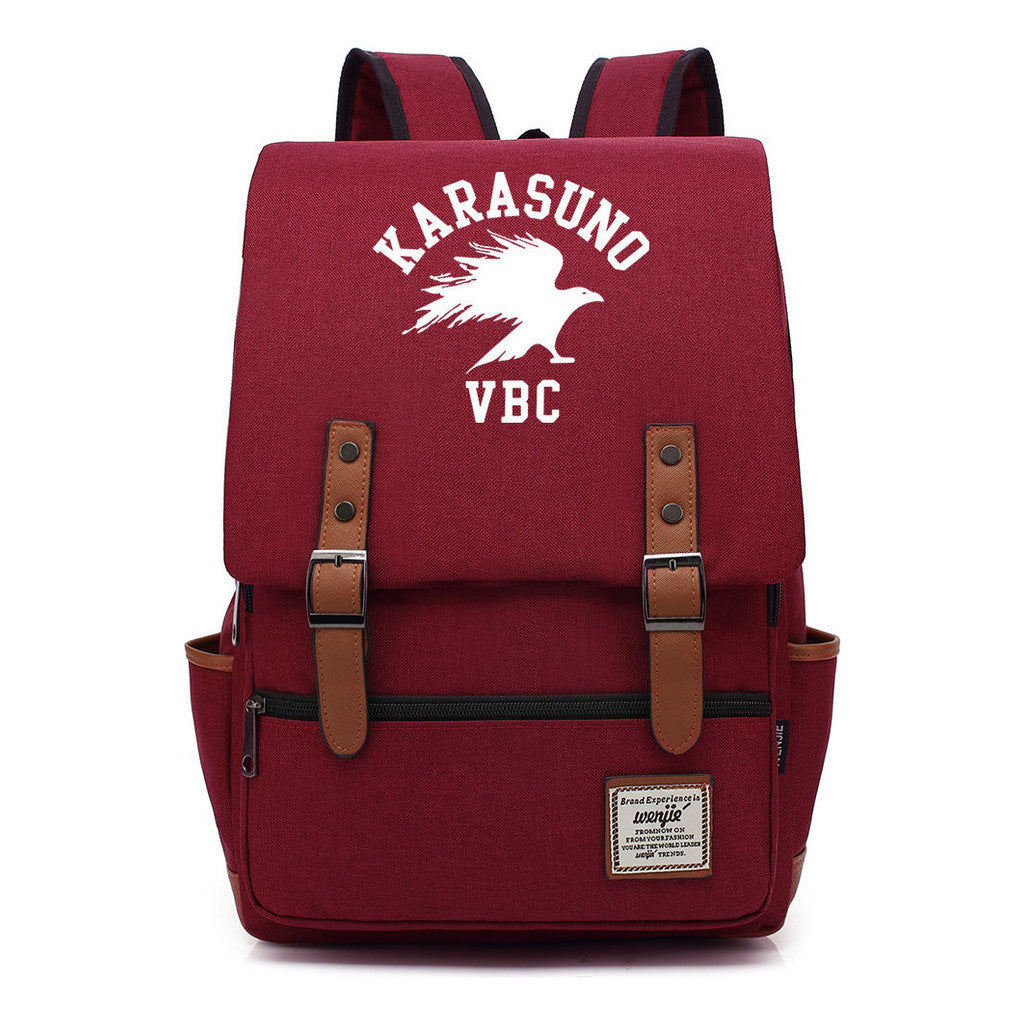Volleyball Youth Printed Student School Bag Casual Belt Buckle Classic Backpack
