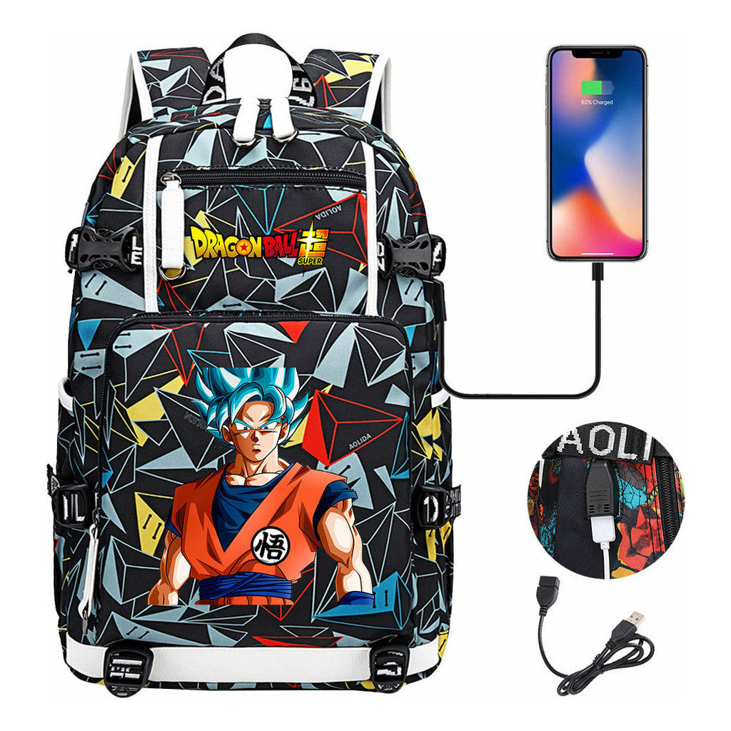 Fashionable Sun Wukong Usb Large Capacity Student Backpack For Leisure Travel Backpack