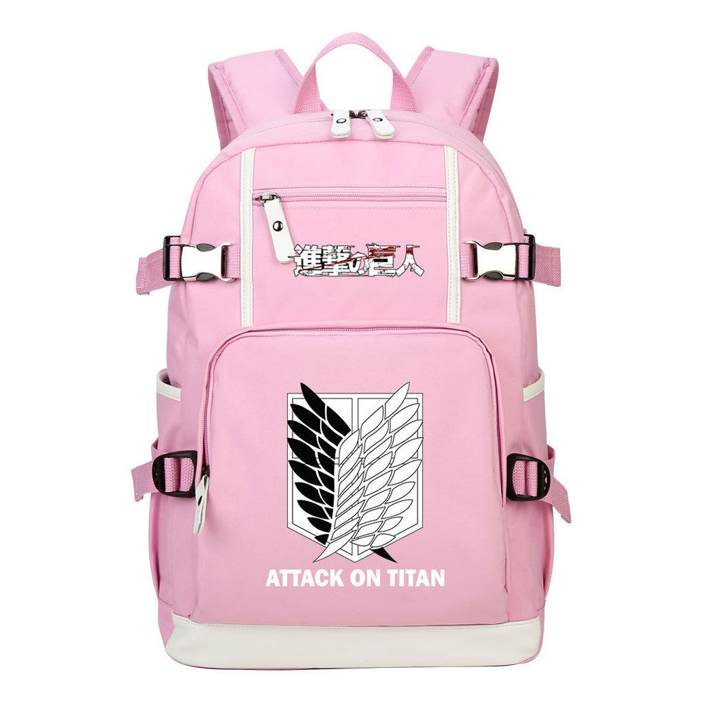 Giant Wings Of Cartoon And Anime Attack Student Backpacks, Men's And Women's Backpacks, Leisure Travel Backpacks