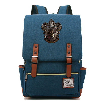 School Of Witchcraft And Wizardry Printed Youth Student Backpack For Men And Women, Casual Belt Buckle, Classic Backpack